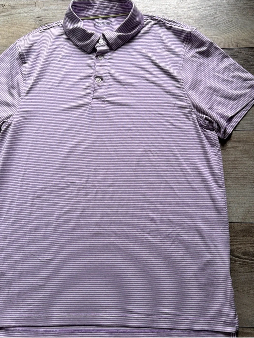 J.Crew Performance Men’s Size Large Polo Shirt. Multicolor Stripes. Great Cond.